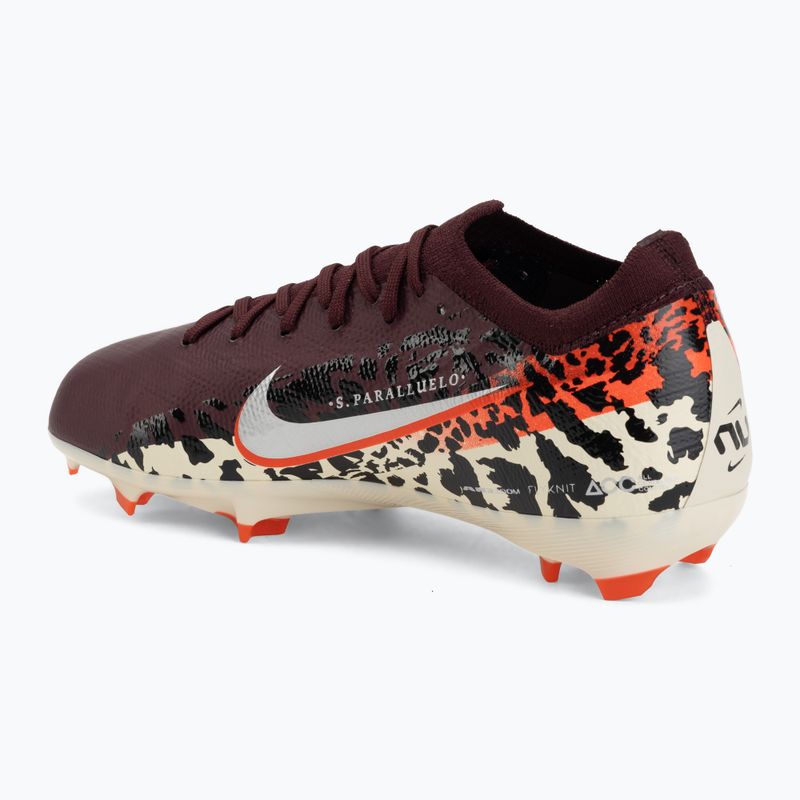 Scarpe da calcio per bambini Nike United Jr. Mercurial Vapor 16 Pro FG burgundy crush/metallic silver 3