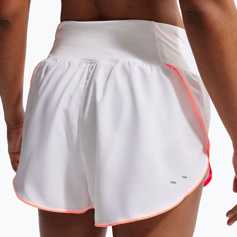Pantaloncini da corsa da donna Nike Tempo Swoosh Dri-Fit Mid-Rise Brief-Lined white/orange pulse/black 4