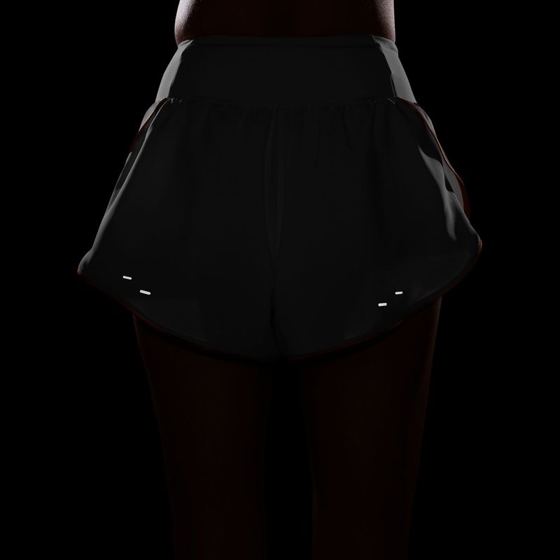 Pantaloncini da corsa da donna Nike Tempo Swoosh Dri-Fit Mid-Rise Brief-Lined white/orange pulse/black 7