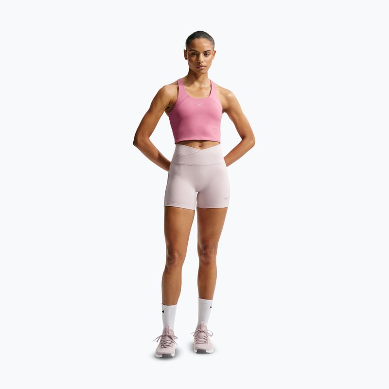 Maglietta da corsa da uomo Nike Tempo Medium Support Cropped Sports Bra peony 2