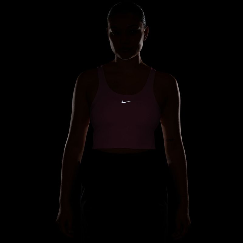 Maglia da running da donna Nike Tempo Medium Support Cropped Sports Bra peony 6