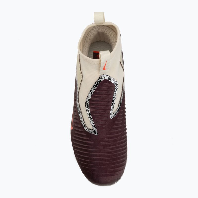 Scarpe da calcio per bambini Nike United Jr. Phantom 6 High Academy MG burgundy crush/fossil/university red 5
