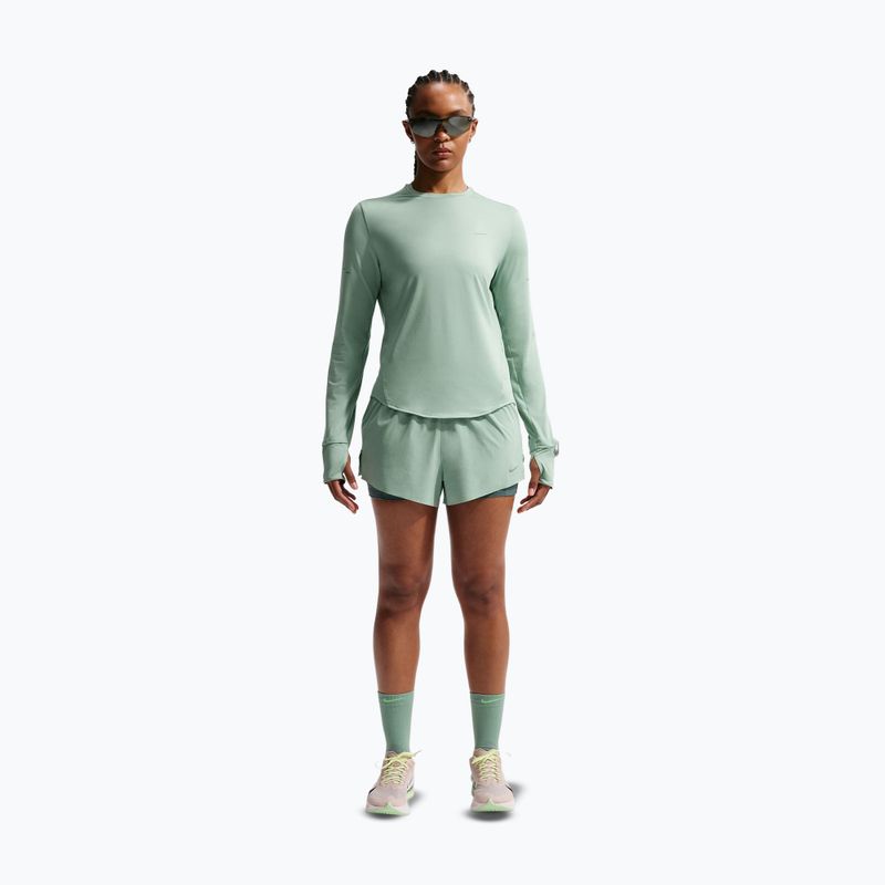 Pantaloncini da corsa da donna Nike Swift Mid-Rise 2in1 steam/mineral slate 2