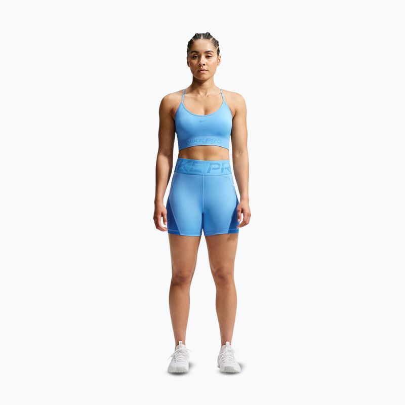 Pantaloncini da donna Nike Pro Sculpt High Waisted 5" Biker university blue/light photo blue/white 2