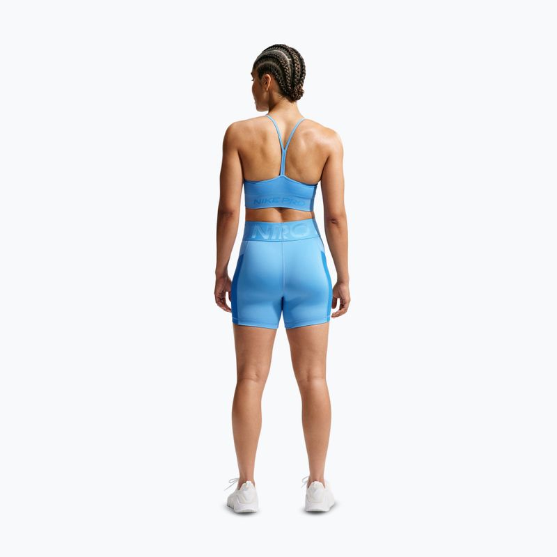 Pantaloncini da donna Nike Pro Sculpt High Waisted 5" Biker university blue/light photo blue/white 3