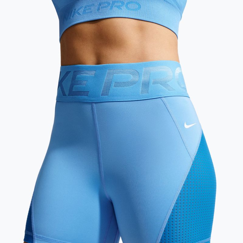 Pantaloncini da donna Nike Pro Sculpt High Waisted 5" Biker university blue/light photo blue/white 5