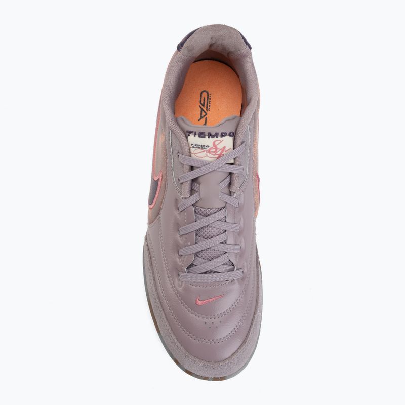 Scarpe da calcio da uomo Nike Tiempo Streetgato PRM IC light violet ore/gum dark brown/peony 5