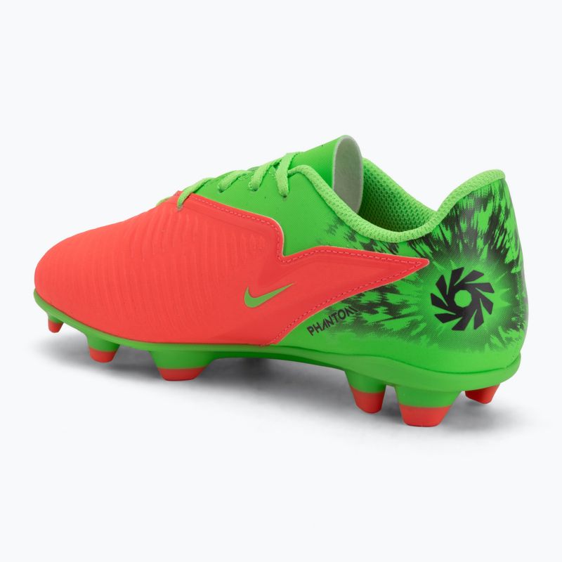 Scarpe da calcio per bambini Nike Jr. Phantom 6 Club Erling Haaland MG hot punch/green strike/black 3