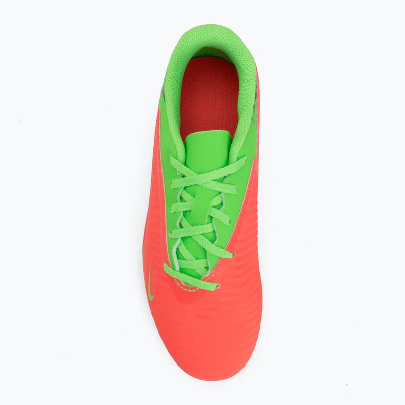 Scarpe da calcio per bambini Nike Jr. Phantom 6 Club Erling Haaland MG hot punch/green strike/black 5
