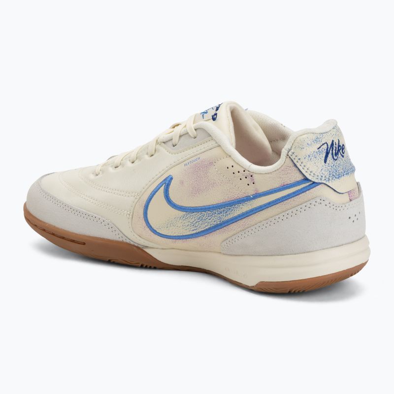 Scarpe da calcio da uomo Nike Tiempo Streetgato PRM IC coconut milk/gum medium brown/blue crystal 3