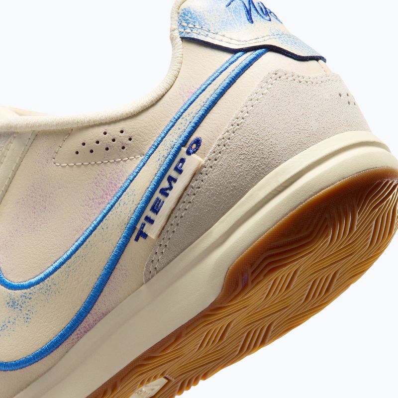 Scarpe da calcio da uomo Nike Tiempo Streetgato PRM IC coconut milk/gum medium brown/blue crystal 4