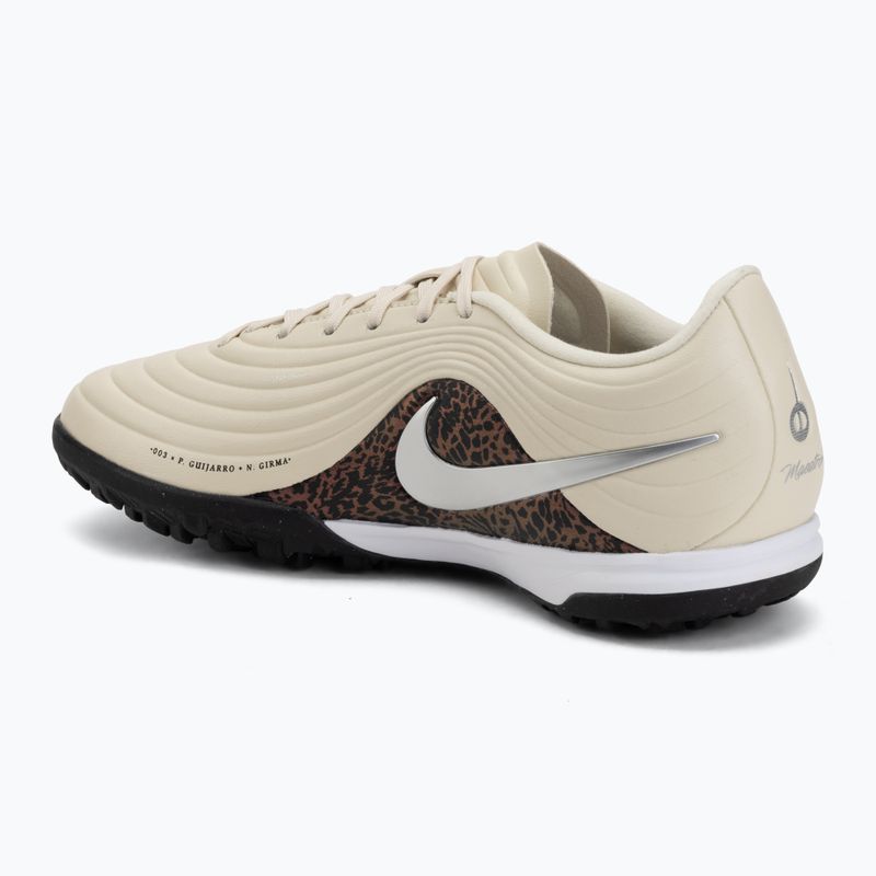 Scarpe da calcio da uomo Nike United Tiempo Maestro Academy TF fossil/burgundy crush/metallic silver 3