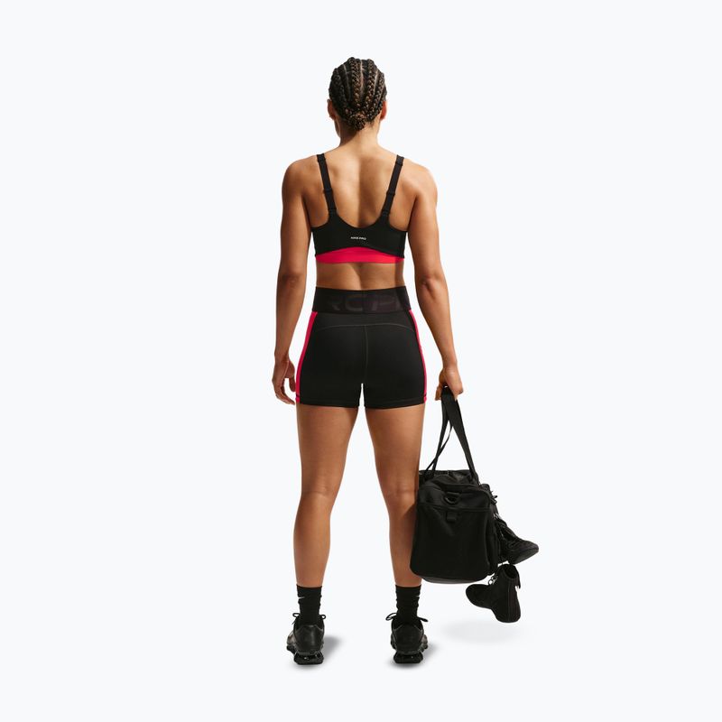 Pantaloncini da allenamento da donna Nike Pro Sculpt Dri-Fit High-Waisted Biker 5" black/light crimson/white 3