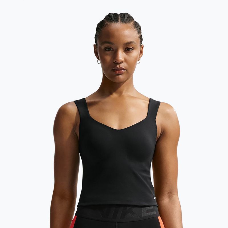 Maglietta da allenamento da donna Nike Pro Sculpt Medium Support Padded Tank black/white 2