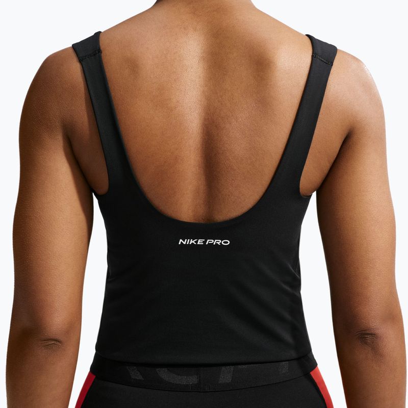 Maglietta da allenamento da donna Nike Pro Sculpt Medium Support Padded Tank black/white 10
