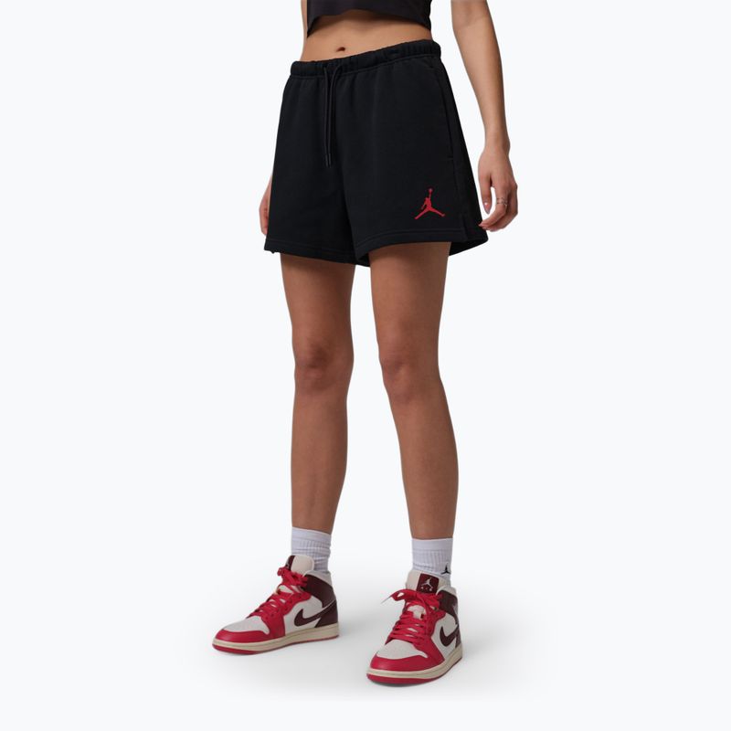 Pantaloncini da donna Jordan Fleece black/gym red