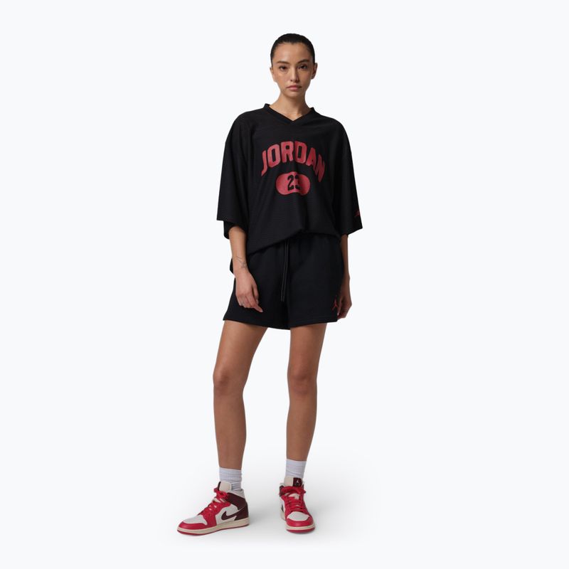 Pantaloncini da donna Jordan Fleece black/gym red 2