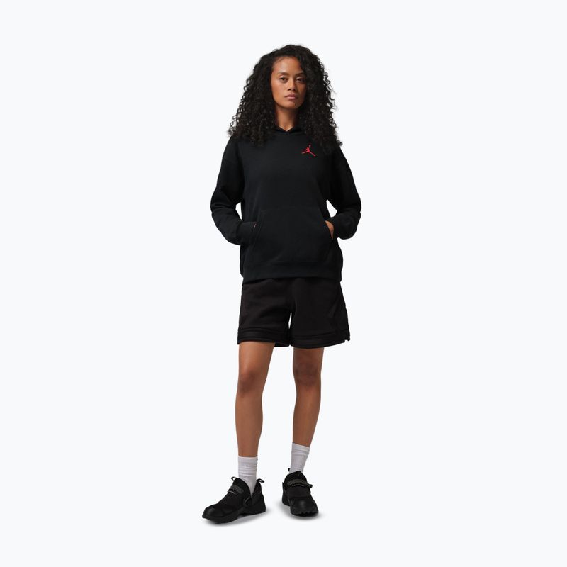 Felpa donna Jordan Fleece Hoodie black/gym red 2