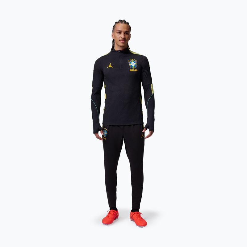 Maglia a maniche lunghe da calcio uomo Brazil Strike Elite Jordan Dri-Fit Drill Top black/yellow pulse/light mint/P109C 2