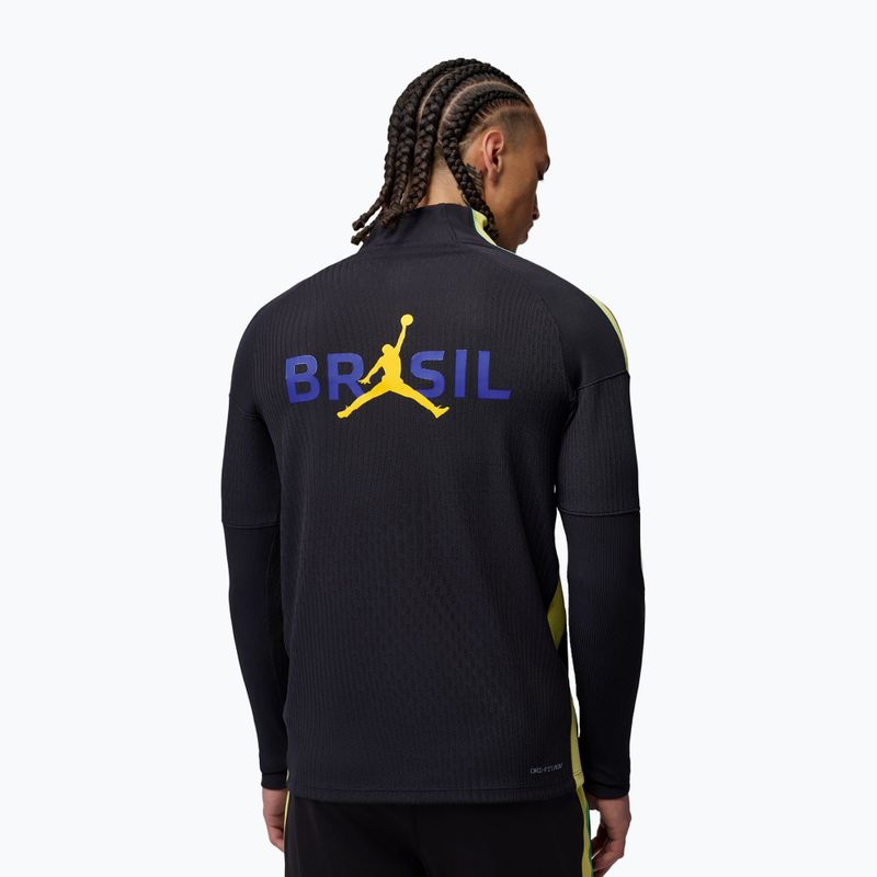 Maglia a maniche lunghe da calcio uomo Brazil Strike Elite Jordan Dri-Fit Drill Top black/yellow pulse/light mint/P109C 3