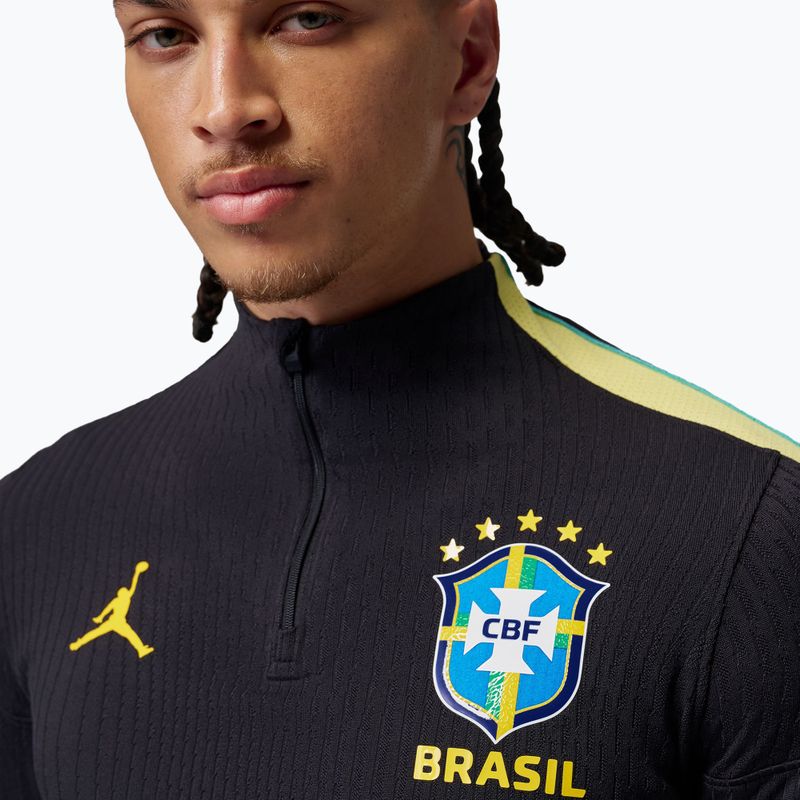 Maglia a maniche lunghe da calcio uomo Brazil Strike Elite Jordan Dri-Fit Drill Top black/yellow pulse/light mint/P109C 4
