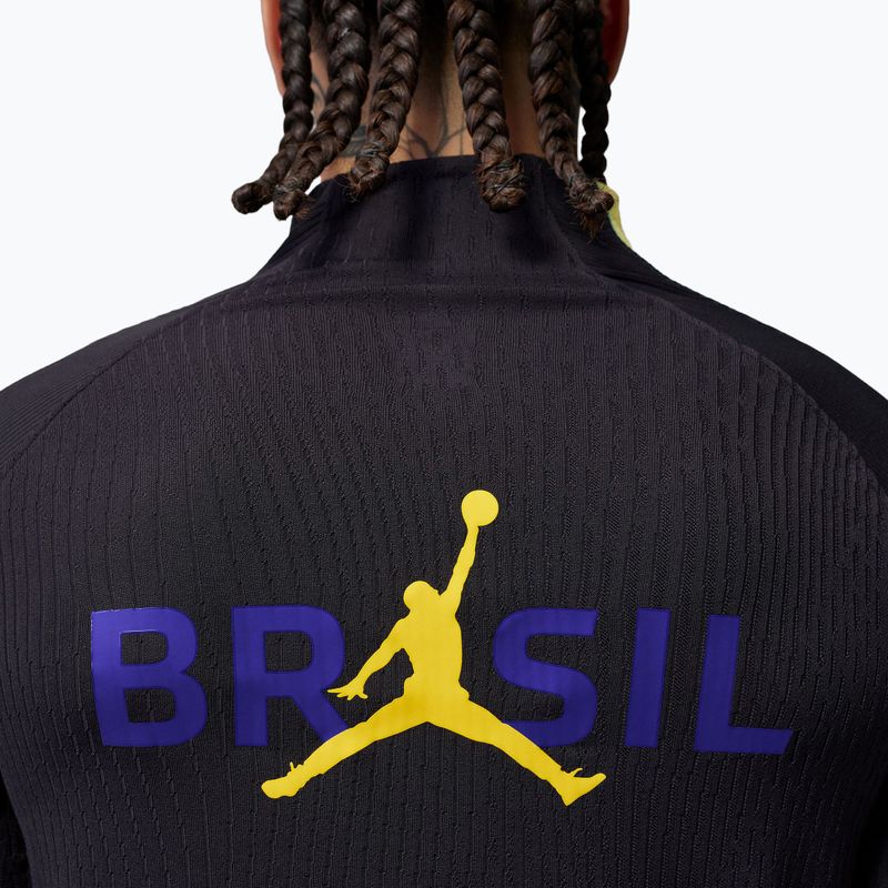 Longsleeve piłkarski męski Brazil Strike Elite Nike Jordan Dri-Fit Drill Top black/yellow puls/light menta/P109C 5