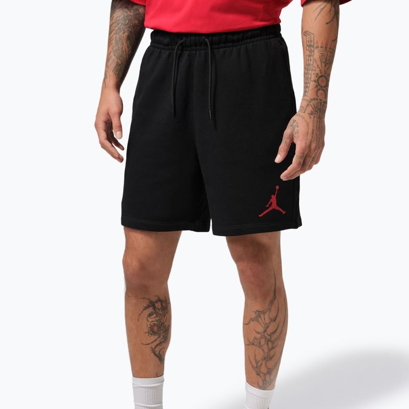 Pantaloncini uomo  Jordan Fleece black/gym red 3