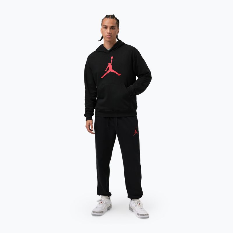 Felpa uomo Nike Jordan Pullover Hoodie black/gym red 2