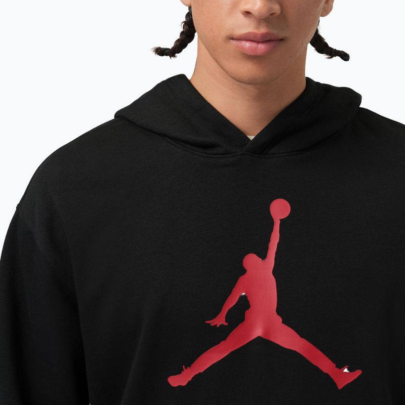 Felpa uomo Nike Jordan Pullover Hoodie black/gym red 4