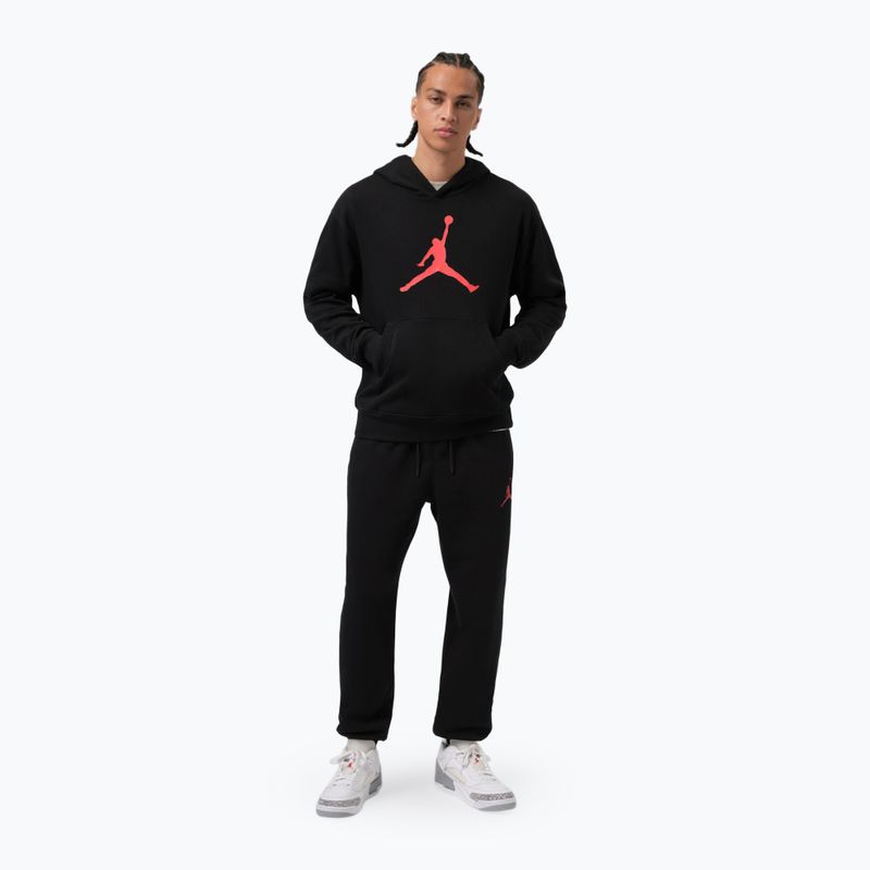 Pantaloni da uomo Jordan black/gym red 2