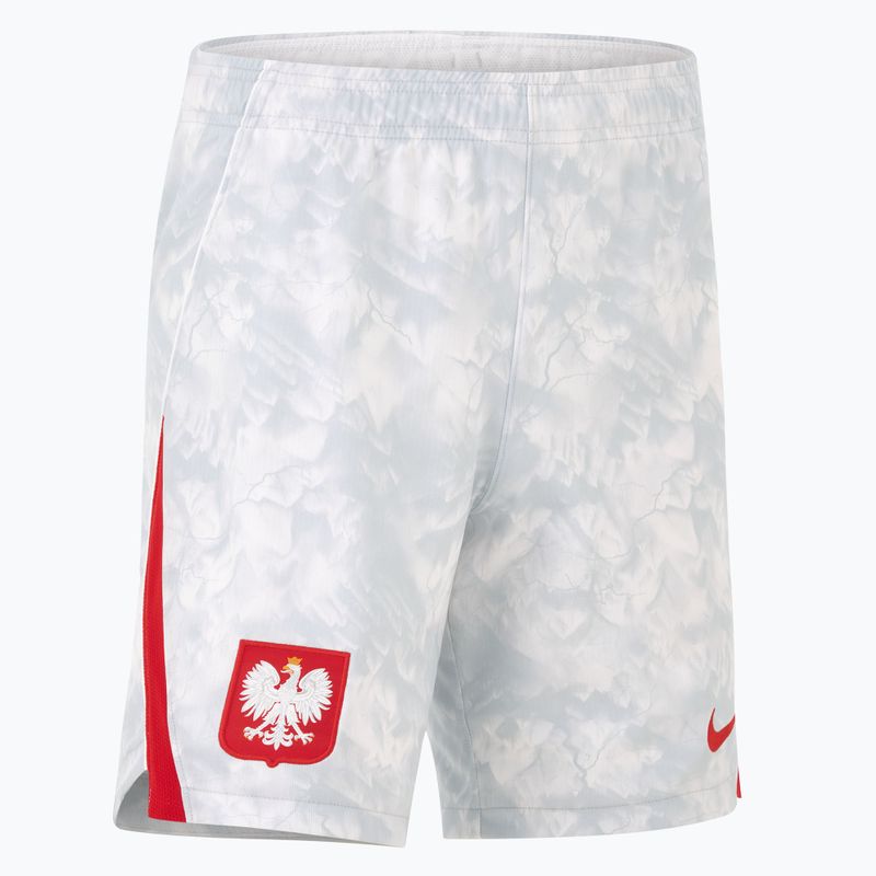 Pantaloncini da calcio da uomo Nike Dri-Fit Poland Stadium Home white/field silver 3