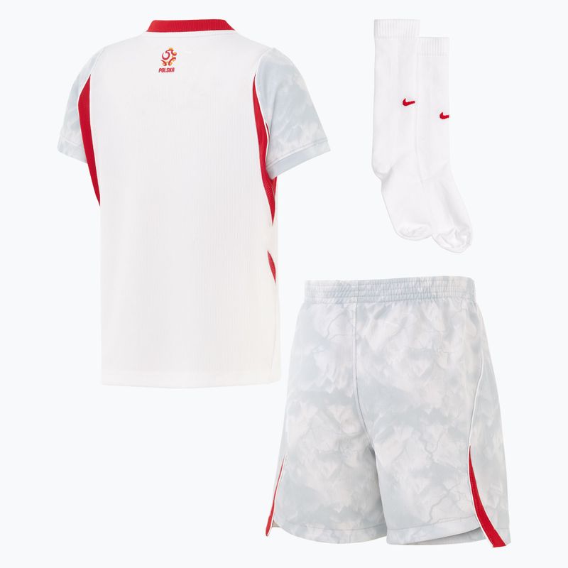 Completo da calcio per bambini Nike Dri-Fit Poland Stadium Home Kit white/field silver 2