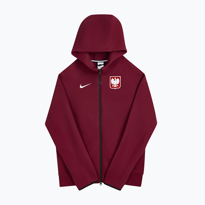 Felpa da calcio uomo Nike Tech Fleece Poland Full Zip Hoodie team red 3