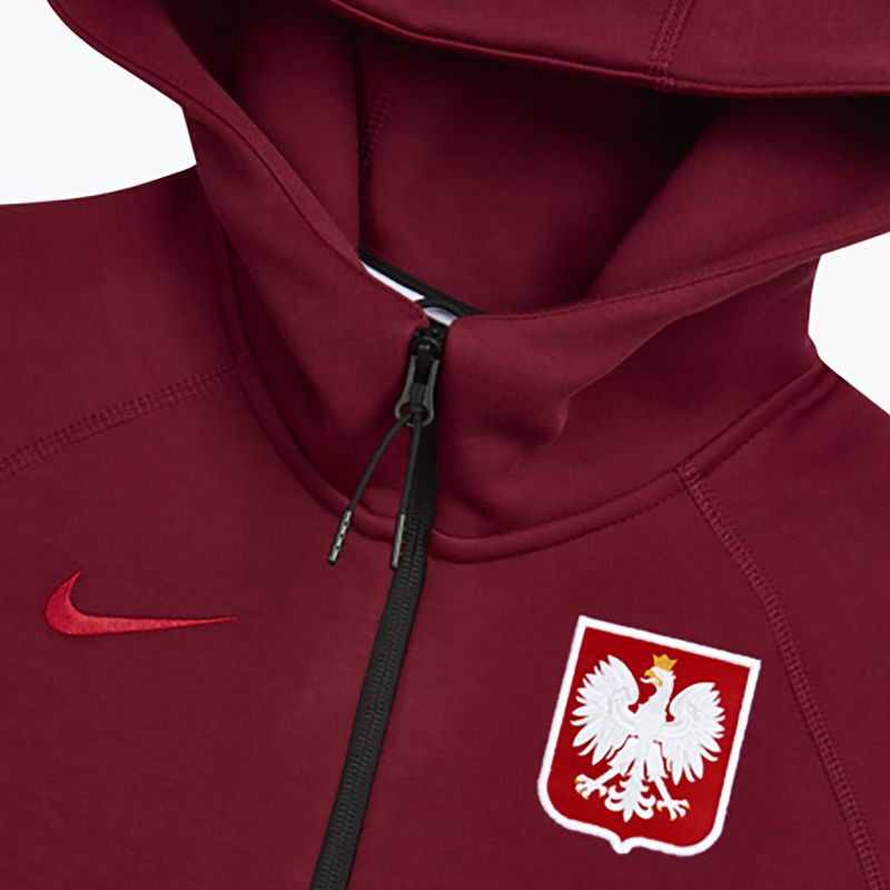 Felpa da calcio uomo Nike Tech Fleece Poland Full Zip Hoodie team red 4
