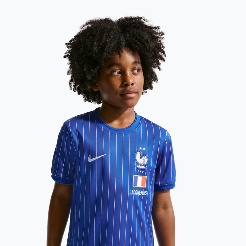 Maglietta da calcio per bambini Nike France Pre-Match game royal/university red/white 5