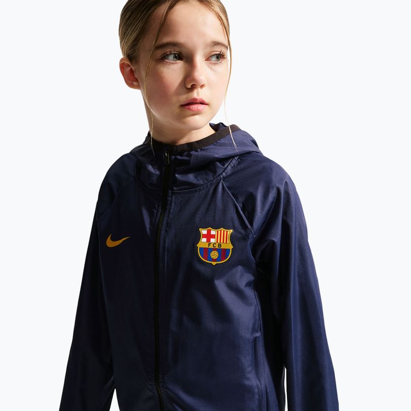 Giacca da calcio per bambini Nike FC Barcelona Academy Pro blackened blue/black/mineral yellow 4
