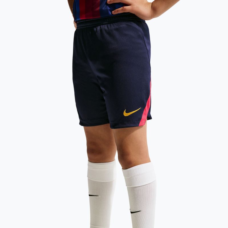 Pantaloncini da calcio per bambini Nike FC Barcelona Dri-Fit Stadium Home blackened blue/mineral yellow 4