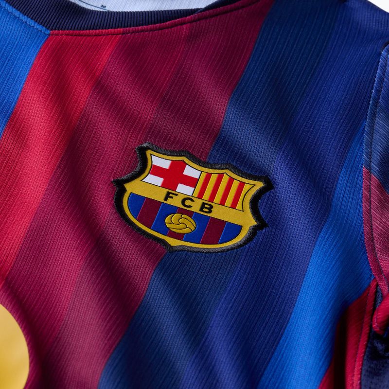 Maglietta da calcio per bambini Nike FC Barcelona Dri-Fit Stadium Home deep garnet/blue void/mineral yellow 3