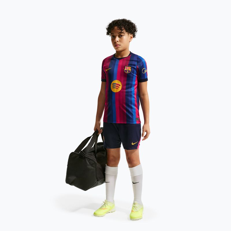 Maglietta da calcio per bambini Nike FC Barcelona Dri-Fit Stadium Home deep garnet/blue void/mineral yellow 6