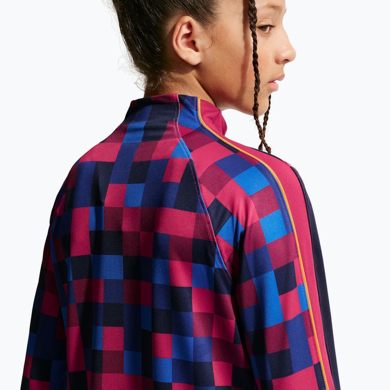 Felpa da calcio per bambini Nike FC Barcelona Dri-Fit Strike Drill Top noble red/noble red/mineral yellow 6