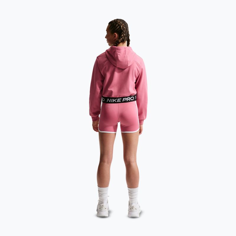 Felpa bambini Nike Pro Fleece Dri-Fit Full-Zip peony/peony/black/white 3