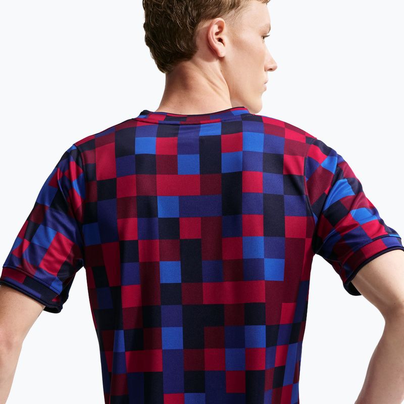 Maglietta da calcio da uomo Nike FC Barcelona Dri-Fit Pre-Match noble red/mineral yellow 5