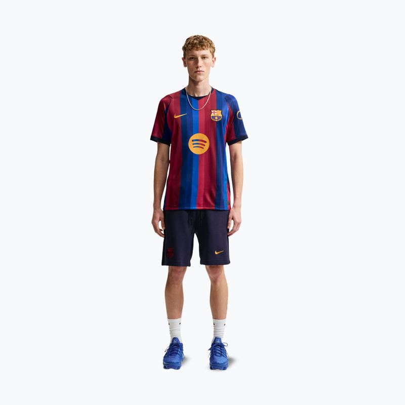 Maglietta da calcio da uomo Nike FC Barcelona Dri-Fit Stadium Home deep garnet/blue void/mineral yellow 2