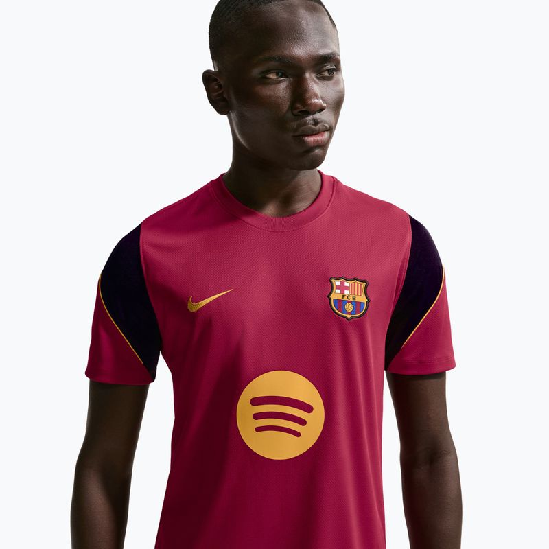 Maglietta da calcio da uomo Nike FC Barcelona Strike Soccer Dri-Fit noble red/blackened blue/mineral yellow 5