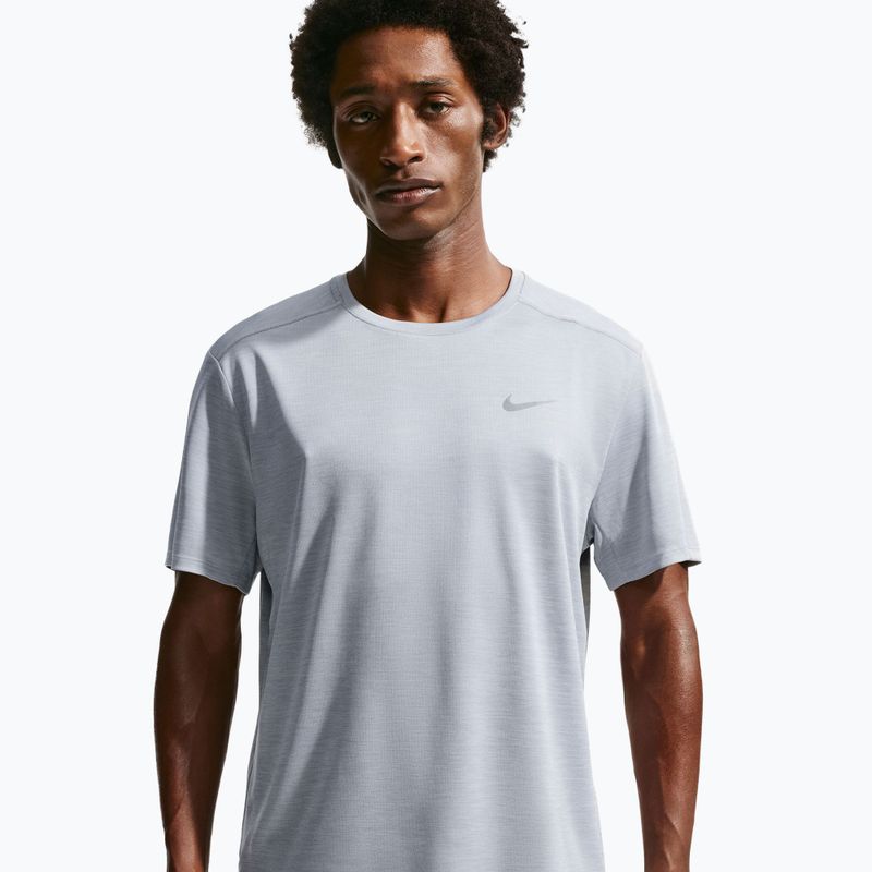 Maglietta da corsa da uomo Nike Miler Dri-Fit UV grey fog/particle grey 4