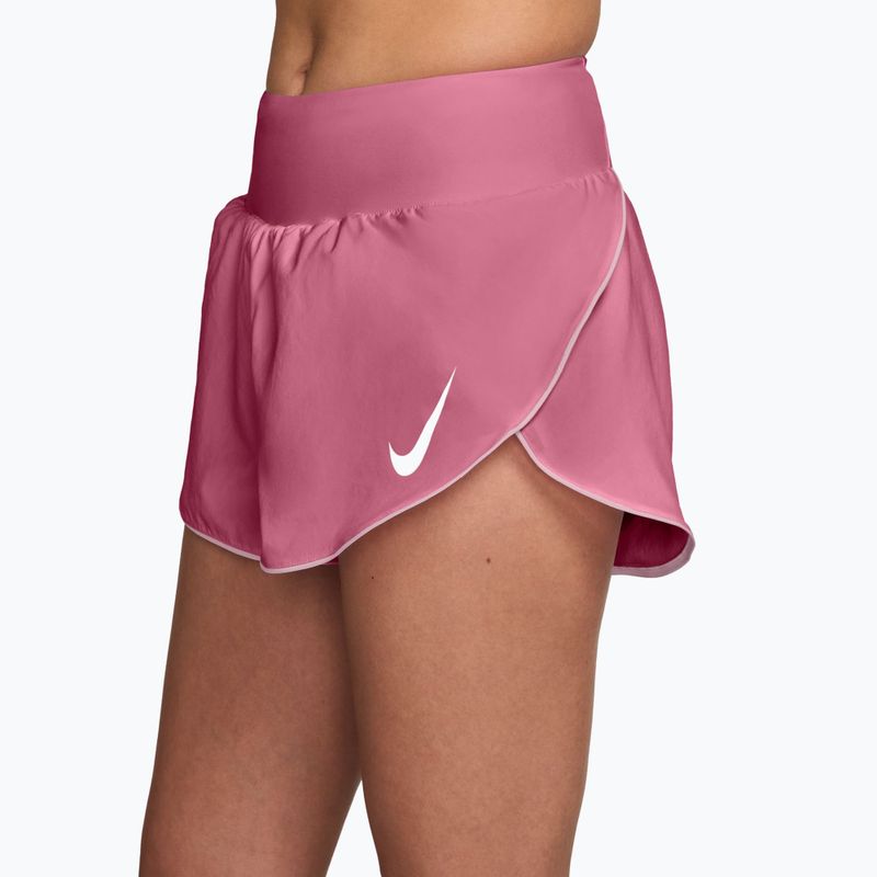 Pantaloncini da corsa da donna Nike Tempo Swoosh Dri-Fit Mid-Rise Brief-Lined peony/pink foam/white 3