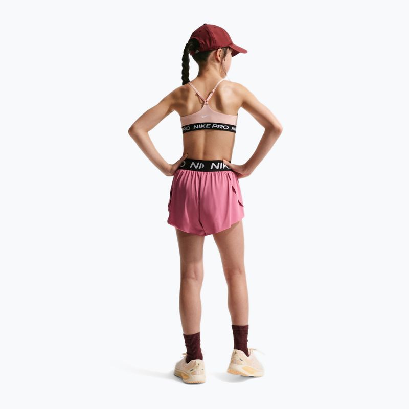 Pantaloncini bambini Nike Pro Dri-Fit 2in1 peony/black/white 2