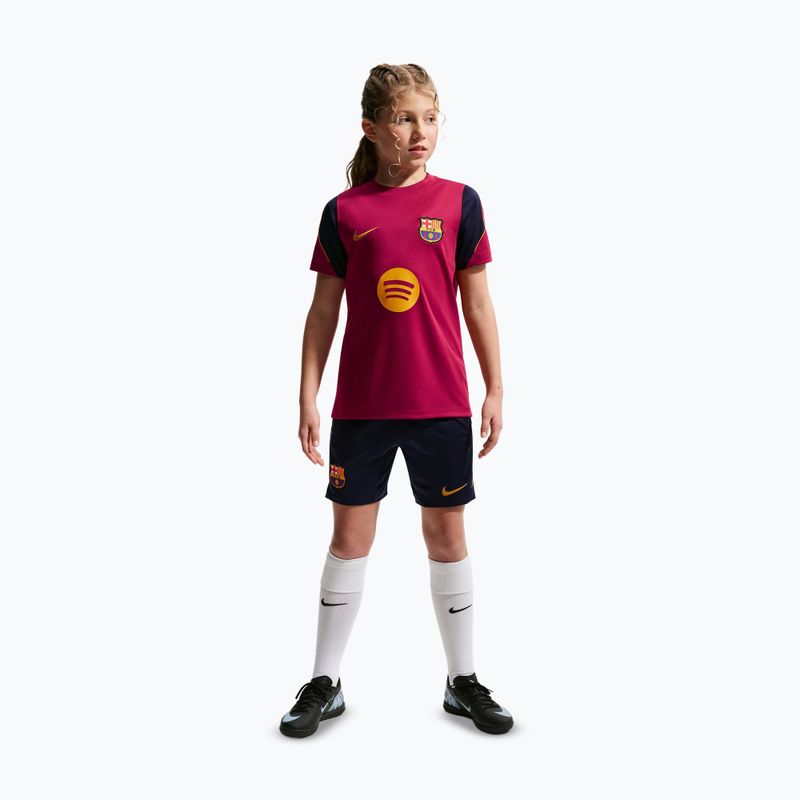 Maglietta da calcio per bambini Nike FC Barcelona Strike Dri-Fit noble red/blackened blue 3