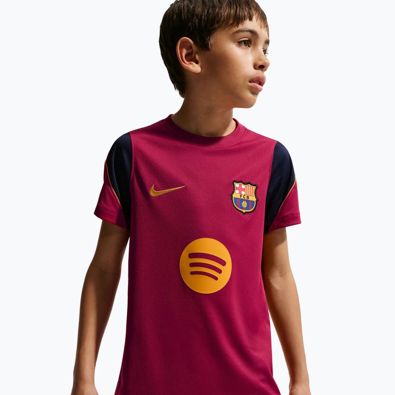 Maglietta da calcio per bambini Nike FC Barcelona Strike Dri-Fit noble red/blackened blue 4