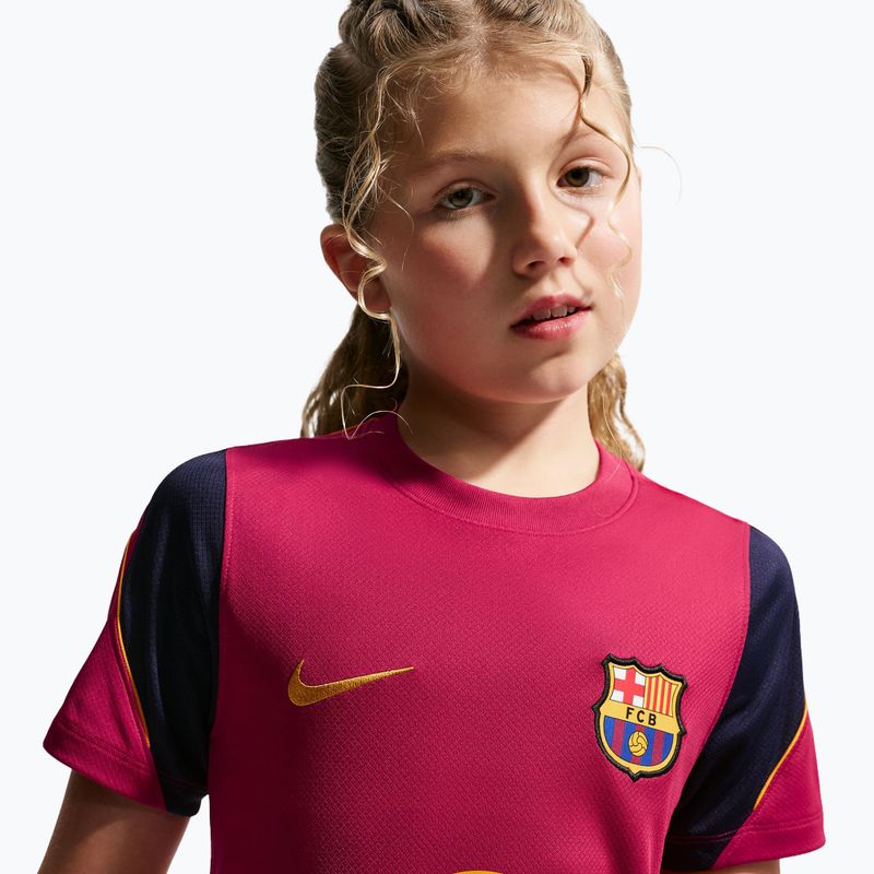 Maglietta da calcio per bambini Nike FC Barcelona Strike Dri-Fit noble red/blackened blue 6